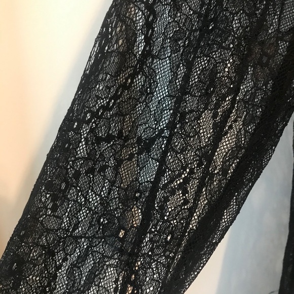 GUESS | Sheer black lace button-up blouse - Picture 5 of 7